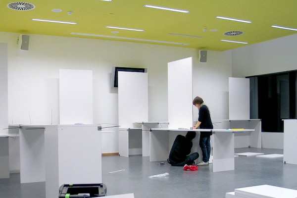 SYSboard, Messebau, Trennwandsystem, leicht, recycelbar, Studio Hartensteiner, Designbüro Leipzig